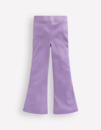 Ribbed Flared Leggings Lilac