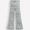 Ribbed Flared Leggings Soft Ivory Floral Ribbed Flared Leggings Soft Ivory Floral