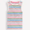Ribbed Lace Trim Tank Multi Stripe