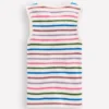 Ribbed Lace Trim Tank Multi Stripe