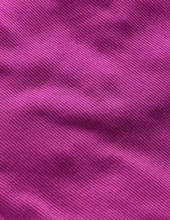 Ribbed Lace Trim Tank Purple