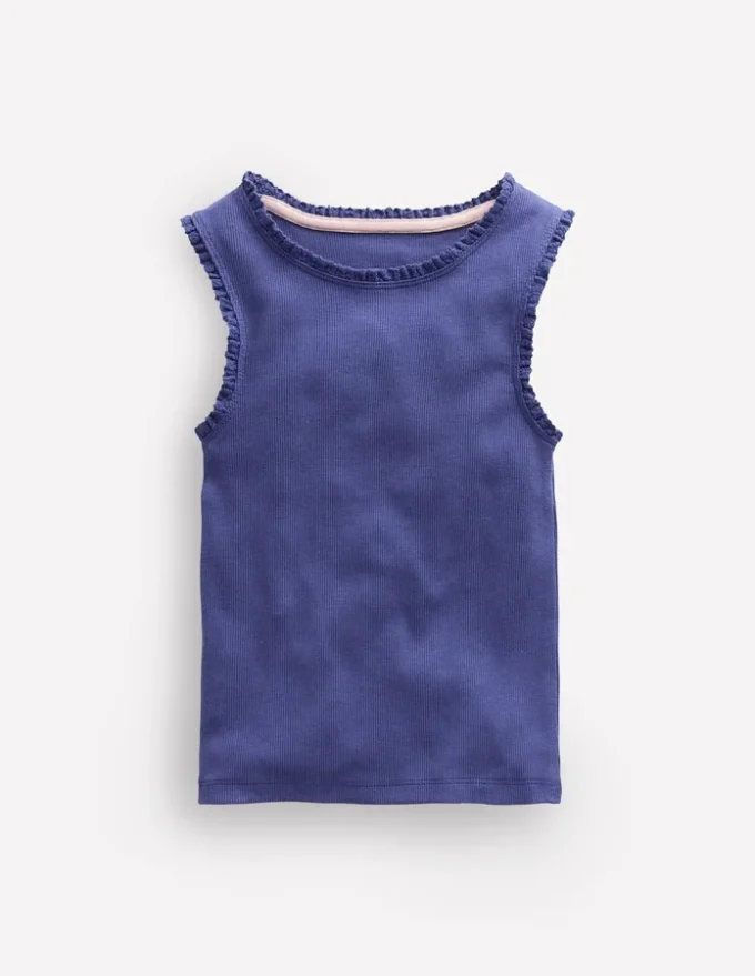 Ribbed Lace Trim Tank Starboard