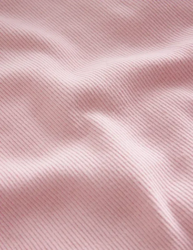 Ribbed Long Sleeve T-shirt French Pink