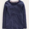 Ribbed Long Sleeve T-shirt Starboard Blue