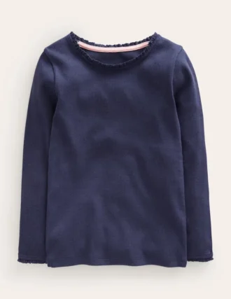 Ribbed Long Sleeve T-shirt Starboard Blue