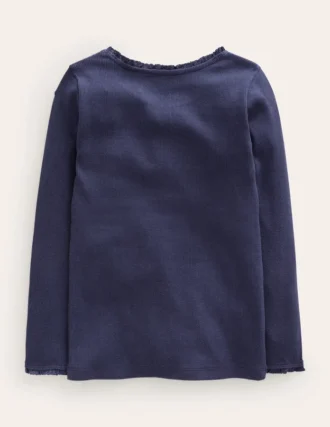Ribbed Long Sleeve T-shirt Starboard Blue