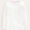 Ribbed Long Sleeve T-shirt White