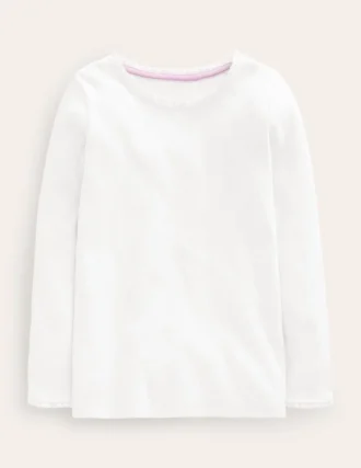 Ribbed Long Sleeve T-shirt White