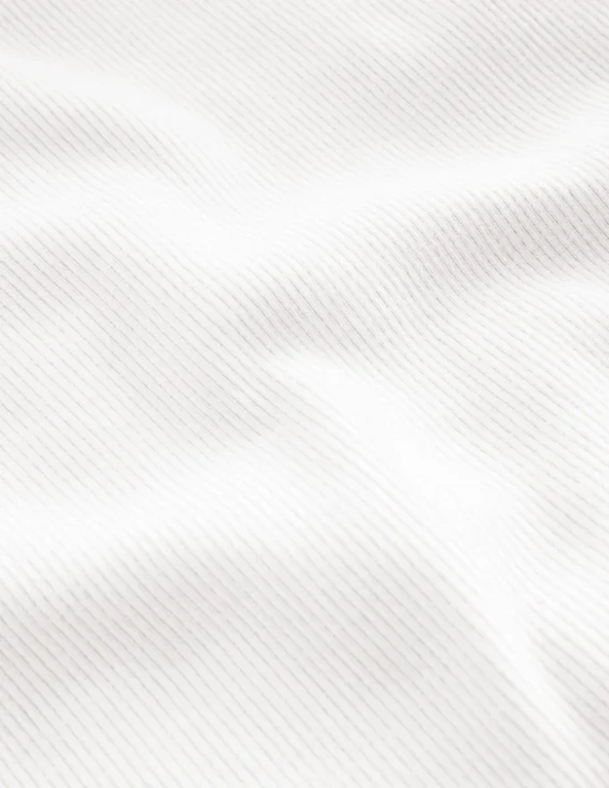 Ribbed Long Sleeve T-shirt White