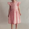 Ric Rac Trim Flutter Dress Red Stripe Ric Rac Trim Flutter Dress Red Stripe