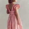 Ric Rac Trim Flutter Dress Red Stripe Ric Rac Trim Flutter Dress Red Stripe
