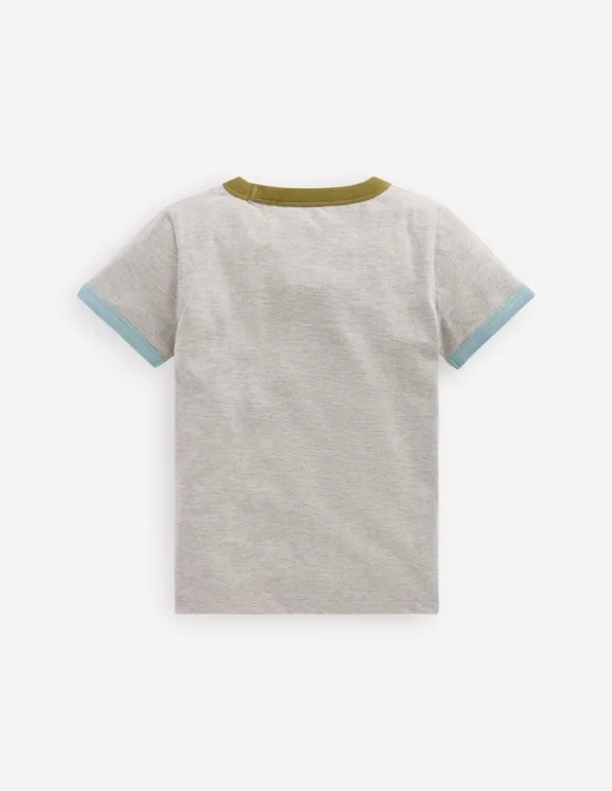 Ringer T-shirt Grey Marl