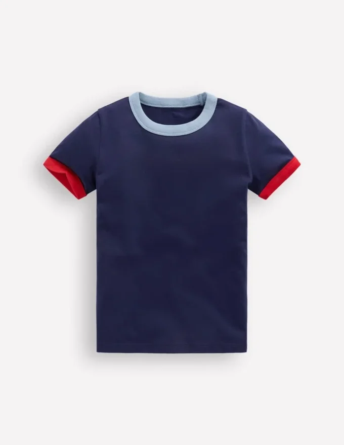 Ringer T-shirt navy
