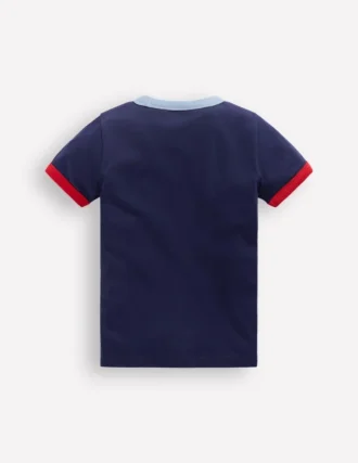 Ringer T-shirt navy