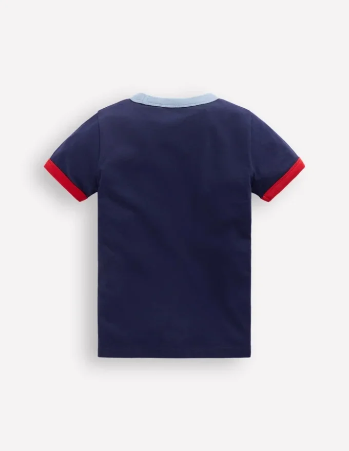 Ringer T-shirt navy