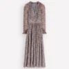 Romantic Ruffle Neck Dress Multi Paradise Gardens Romantic Ruffle Neck Dress Multi Paradise Gardens