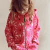 Romie Towelling Zip Throw-On Festival Pink Giant Daisy