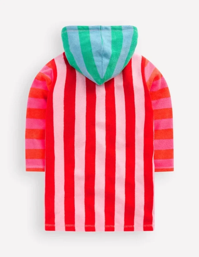 Romie Towelling Zip Throw-On Multi Stripe