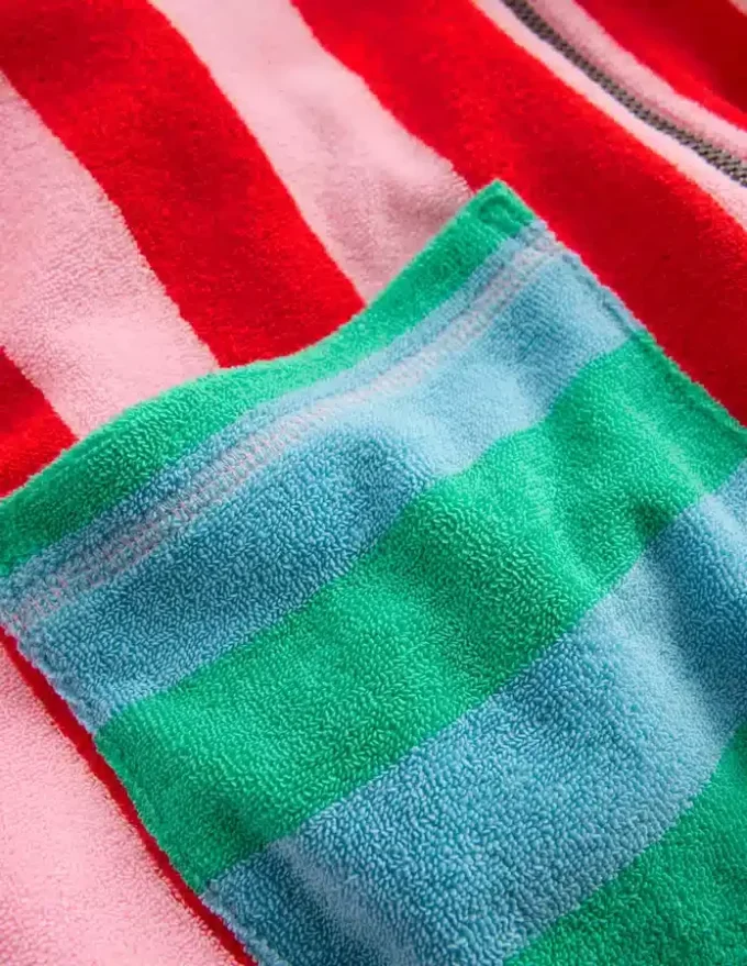 Romie Towelling Zip Throw-On Multi Stripe