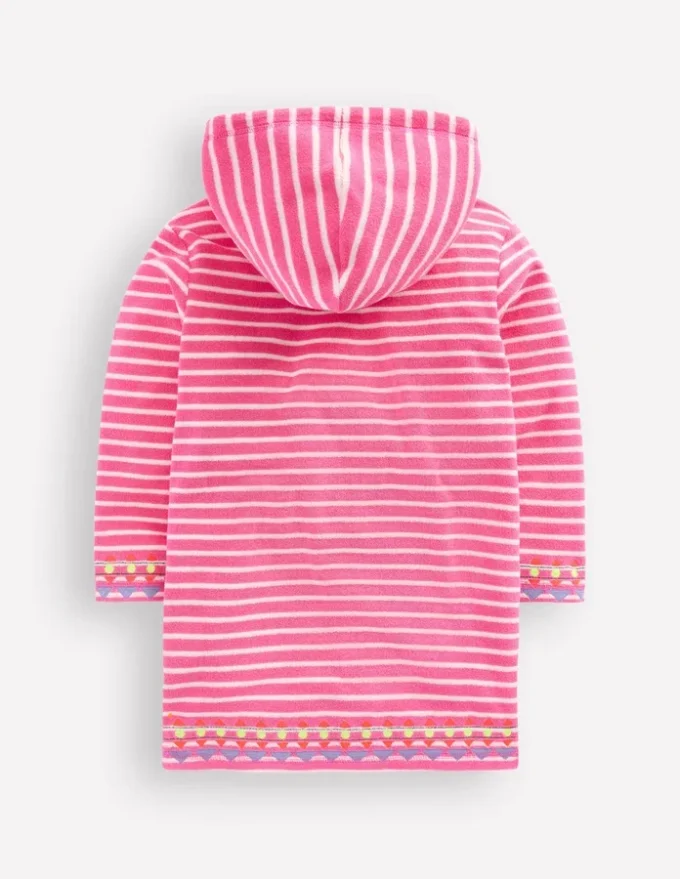 Romie Towelling Zip Throw-On Sorbet Pink Stripe Romie Towelling Zip Throw-On Sorbet Pink Stripe