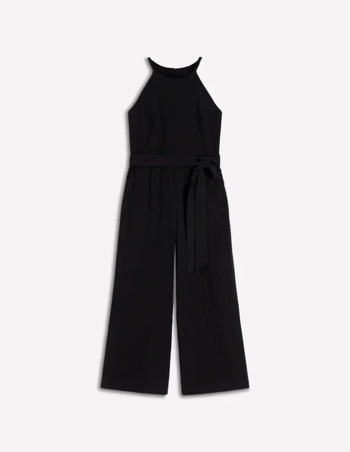 Rosa Double Cloth Jumpsuit Black Rosa Double Cloth Jumpsuit Black