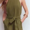 Rosa Double Cloth Jumpsuit Olive Rosa Double Cloth Jumpsuit Olive