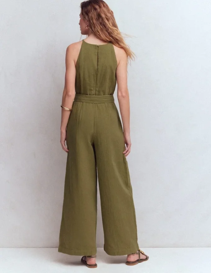 Rosa Double Cloth Jumpsuit Olive Rosa Double Cloth Jumpsuit Olive