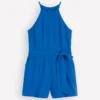 Rosa Double Cloth Playsuit Kingfisher Blue Rosa Double Cloth Playsuit Kingfisher Blue