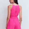 Rosa Double Cloth Playsuit Pink Peony Rosa Double Cloth Playsuit Pink Peony