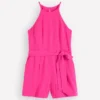 Rosa Double Cloth Playsuit Pink Peony Rosa Double Cloth Playsuit Pink Peony