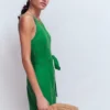 Rosa Halter Linen Midi Dress Amazon Green Rosa Halter Linen Midi Dress Amazon Green