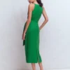 Rosa Halter Linen Midi Dress Amazon Green Rosa Halter Linen Midi Dress Amazon Green