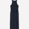 Rosa Halter Linen Midi Dress Navy Rosa Halter Linen Midi Dress Navy