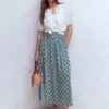 Rosaline Jersey Skirt Blue, Petal Terrace Rosaline Jersey Skirt Blue, Petal Terrace