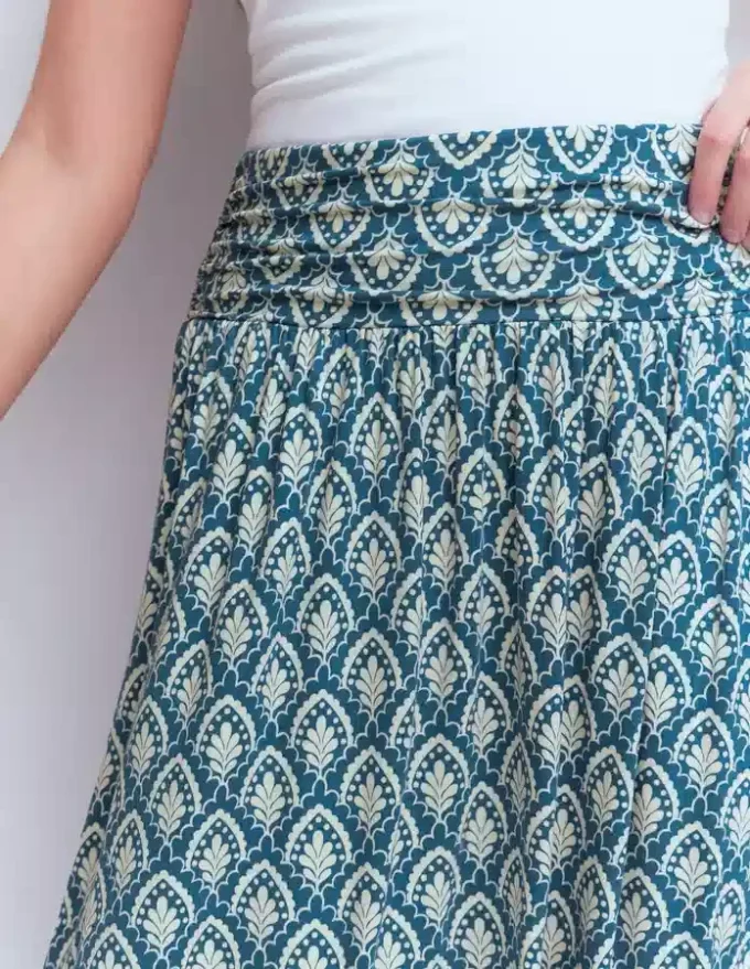 Rosaline Jersey Skirt Blue, Petal Terrace Rosaline Jersey Skirt Blue, Petal Terrace