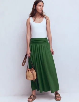 Rosaline Jersey Skirt Hunter Green