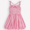 Ruched Bodice Bubble Dress Formica Pink Stripe Ruched Bodice Bubble Dress Formica Pink Stripe