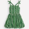 Ruched Bodice Bubble Dress Green Broderie Ruched Bodice Bubble Dress Green Broderie