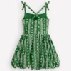 Ruched Bodice Bubble Dress Green Broderie Ruched Bodice Bubble Dress Green Broderie