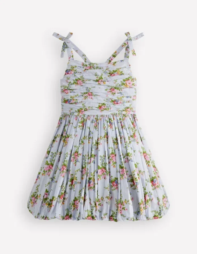 Ruched Bodice Bubble Dress Vintage Floral Ruched Bodice Bubble Dress Vintage Floral