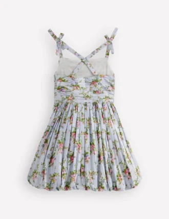 Ruched Bodice Bubble Dress Vintage Floral