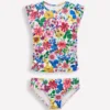 Ruched Tankini Set Multi Rainbow Floral