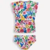 Ruched Tankini Set Multi Rainbow Floral