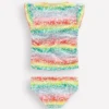 Ruched Tankini Set Rainbow Ombre Flowerbed Ruched Tankini Set Rainbow Ombre Flowerbed