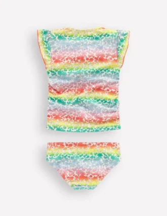 Ruched Tankini Set Rainbow Ombre Flowerbed Ruched Tankini Set Rainbow Ombre Flowerbed