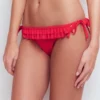 Ruffle Bikini Bottoms Fiery Coral
