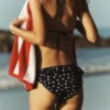Ruffle Bikini Bottoms French Navy, Painted Dot Ruffle Bikini Bottoms French Navy, Painted Dot