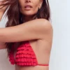 Ruffle Bikini Top Fiery Coral Ruffle Bikini Top Fiery Coral