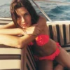 Ruffle Bikini Top Fiery Coral Ruffle Bikini Top Fiery Coral