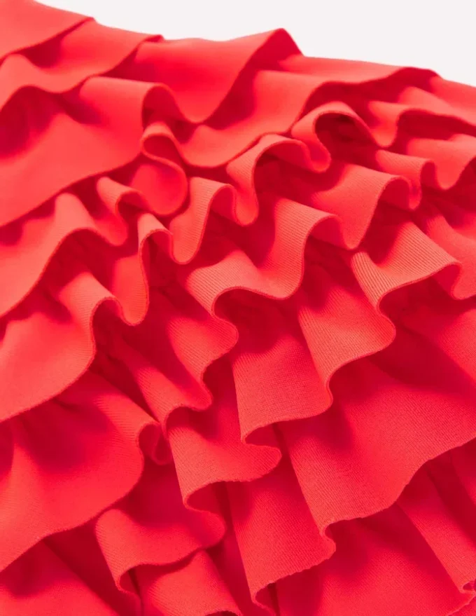 Ruffle Bikini Top Fiery Coral Ruffle Bikini Top Fiery Coral